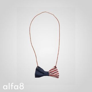 Necklace America Americana Aesthetic Bow Gold Chain Costume Jewelry Vintage Lana Del REy