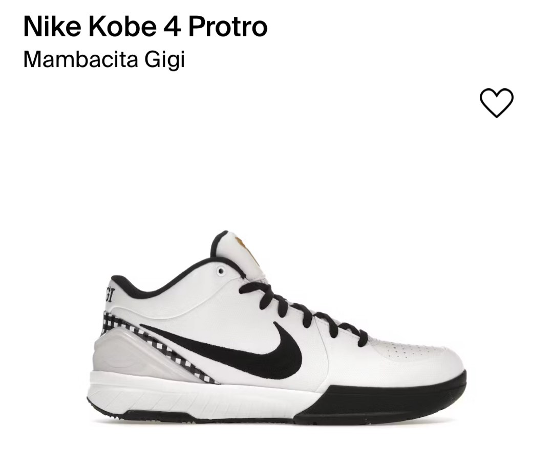 年中無休 Nike Kobe4 Kobe Protro Protro Zoom Mambacita 4 Kobe Gigi Protro メンズ