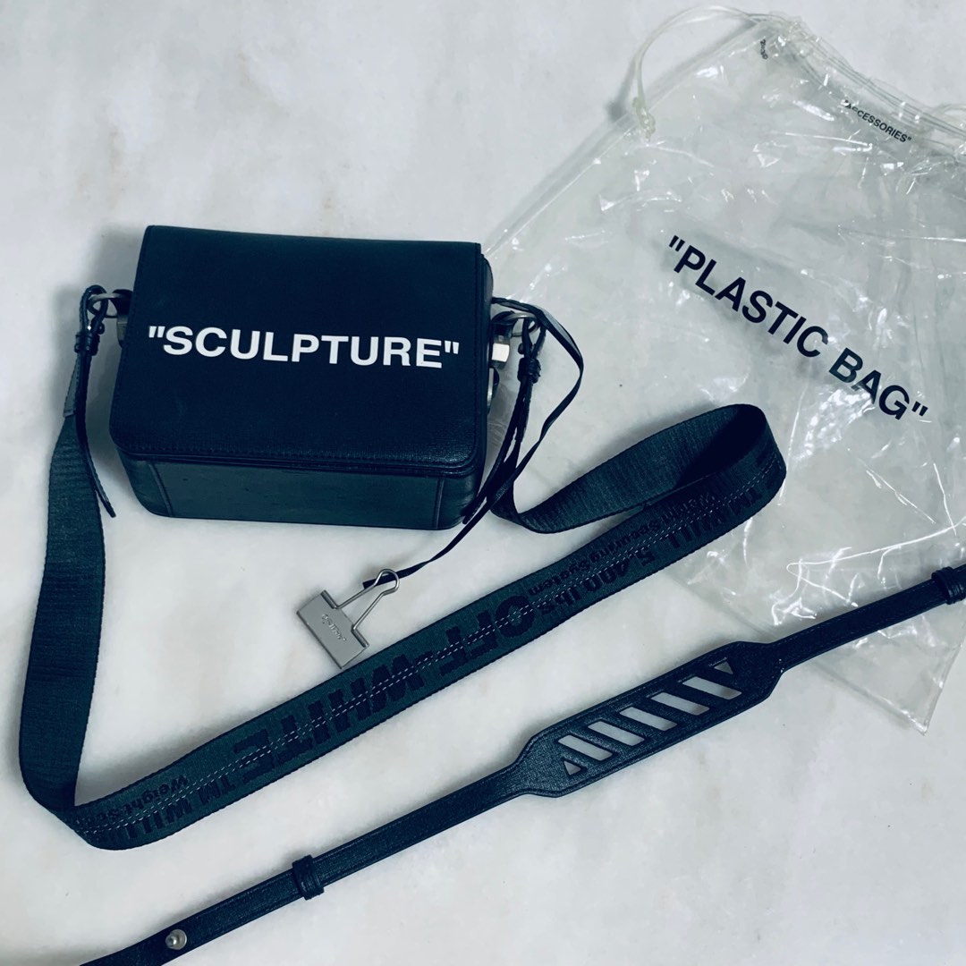 Off white plastic bag hot sale