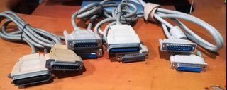 Old type parallel printer cables Type A and Type B (also for old scanners)