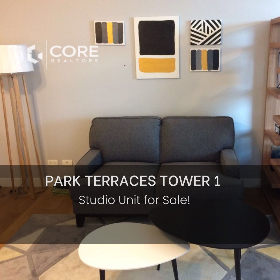 PARK TERRACES TOWER 1 Studio FOR SALE! (Category: Apartments & Condos) located in Manila. Submitted by lindy.severino (Listing ID 1297081930, Image 1). Description: PARK TERRACES TOWER 1 Ayala Center, Makati City 📍Studio for Sale! Floor area: 43 sqm Selling Price: Php 15 Million ▫️Studio ▫️Full Furnished ▫️Current lease until May 31, 2024 Get in Touch with Us! CORE REALTORS (0917) 883 1452 (0917) 820 1452 (02) 7586 0758 PRC No.: 003239 Connect W