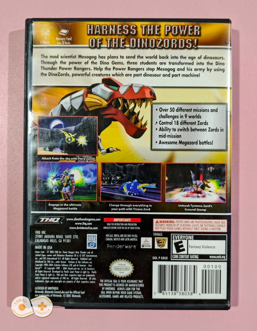 Power Rangers Dino Thunder - [GameCube Game] [NTSC / ENGLISH Language ...