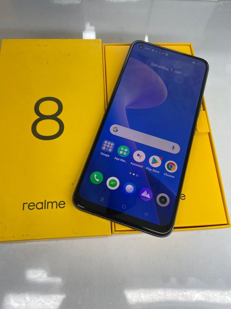 Realme 8 128gb 8g ram (Category: Realme) located in San Juan City. Submitted by tanexsulla42 (Listing ID 1297153087, Image 3). Description: We accept trade in Credit card / Home Credit Shipping Meet ups / Delivery Fb page: Ashley & Lyn.