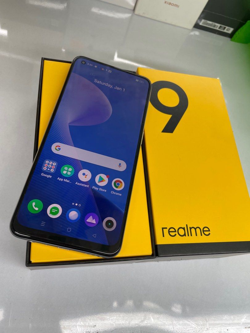 Realme 9 128gb 6g ram (Category: Realme) located in San Juan City. Submitted by tanexsulla42 (Listing ID 1297128794, Image 2). Description: We accept trade in Credit card / Home Credit Shipping Meet ups / Delivery Fb page: Ashley & Lyn.