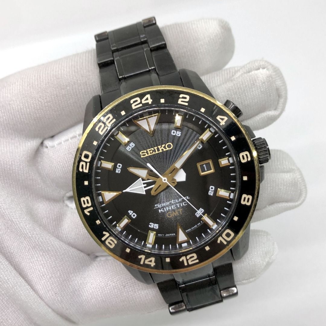 SEIKO スポーチュラ キネティック 5M85-0AA0 GMT ゴールド Kinetic Gmt