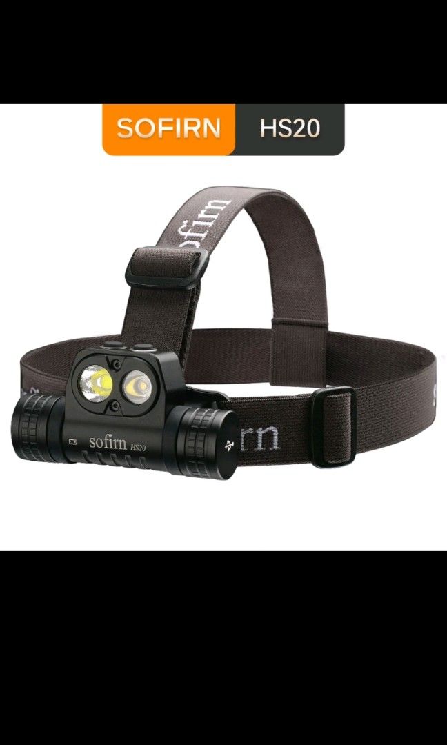 Sofirm HS20 headlight (Category: Hiking & Camping) located in Petaling Jaya. Submitted by khtung1 (Listing ID 1297191353, Image 1). Description: Sofirn HS20 headlight powerful and solid 2300 Lumens and Aluminium c/w 18650 battery in built type C rechargeable.