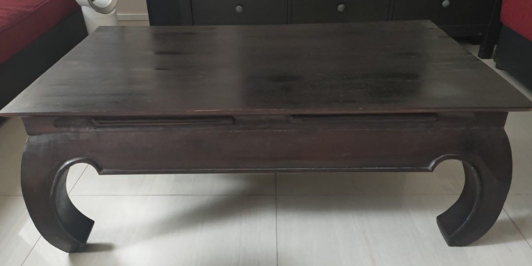 Solid wood coffee table (Category: Tables & Sets) located in Singapore. Submitted by daeshy (Listing ID 1297069658, Image 2). Description: solid wood coffee table. wood in good condition. self-pickup.