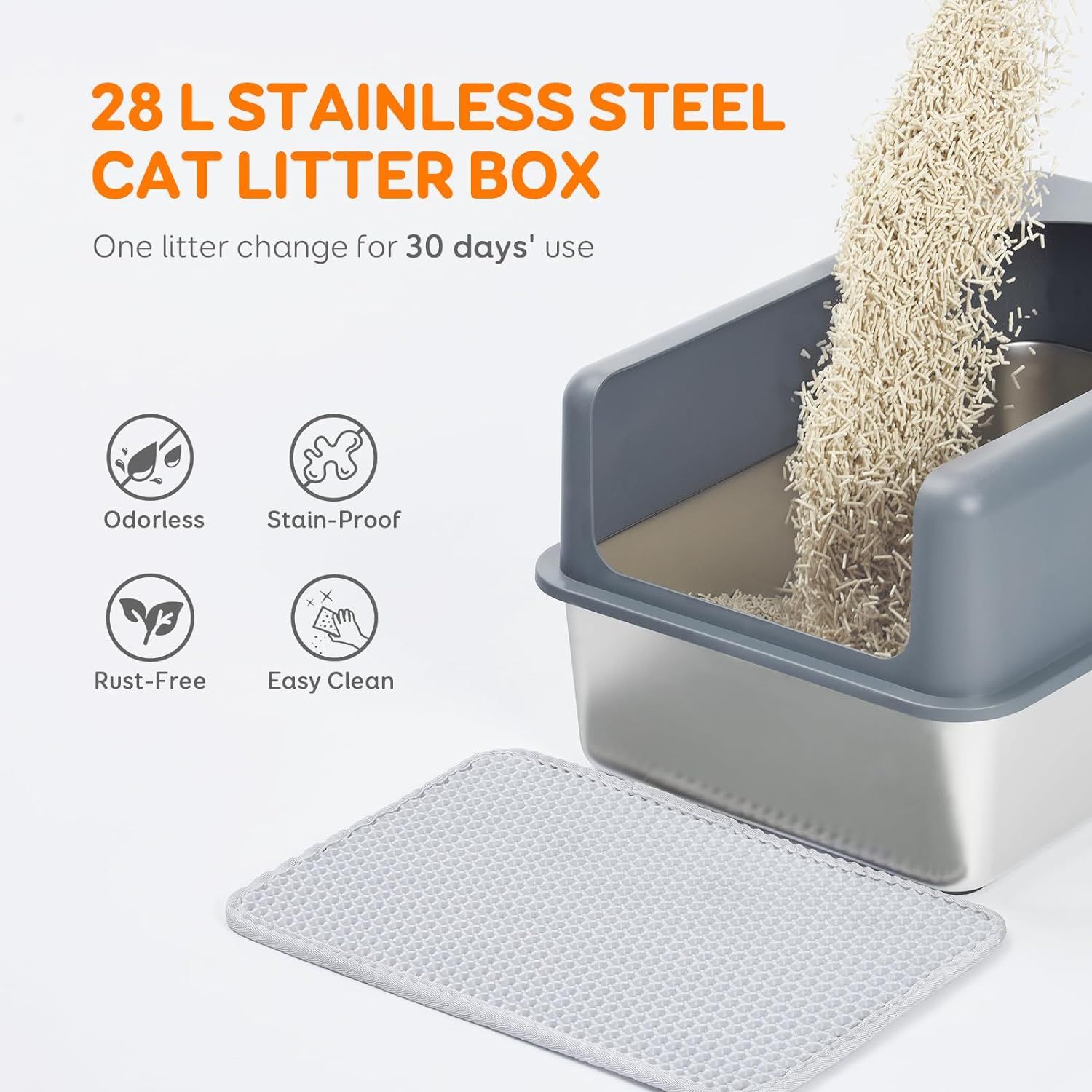 Metal kitty litter box new arrivals