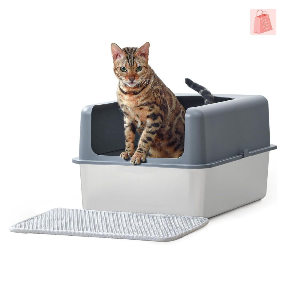 Metal kitty litter box best sale