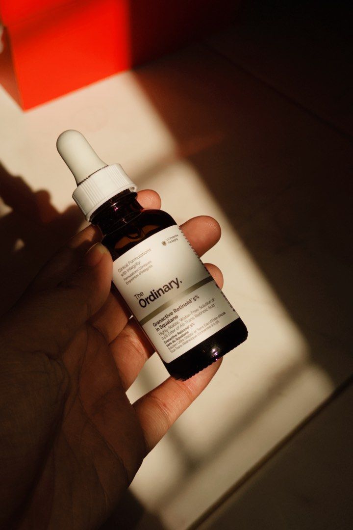 The Ordinary Granactive Retinoid 5% in squalane (Category: Face Care) located in Subic. Submitted by declutterwmeeeee (Listing ID 1297128424, Image 2). Description: Tried it twice only 100% legit / original Bought abroad – from package RFS: I use different retinol Product info: Granactive Retinoid 5% in Squalane is a light, oil-like serum that targets visible signs of aging through a highly-advanced retinoid active, one of the best all-around ing