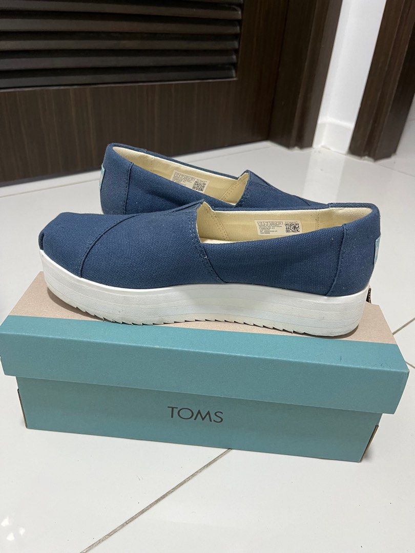 TOMS Alp Midform in Majolica Blue. Women size UK 4 US 6 EUR 36.5 Women s Fashion Footwear Sneakers on Carousell