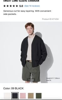 Uniqlo Sweat Long Sleeve Cardigan (XL)