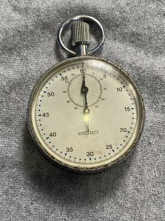 Vintage Seiko Pocket Watch Manual Wind For Repair (Not Working)