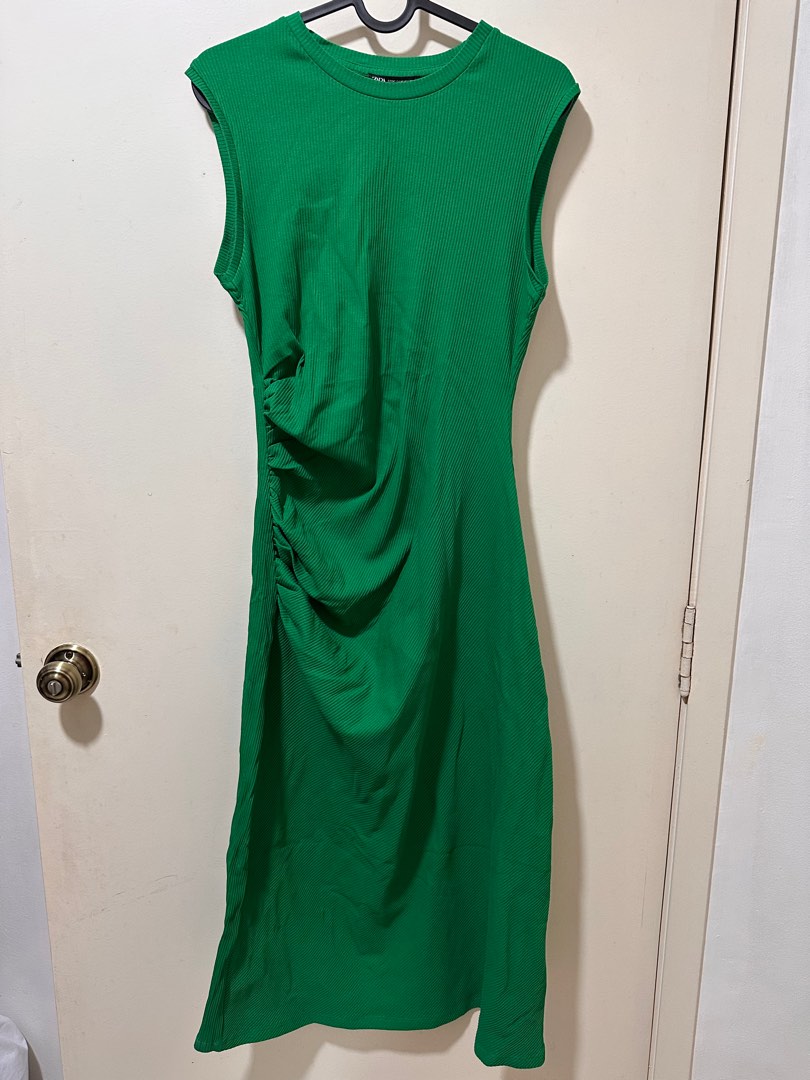 Zara Green Ruched Dress, Women's Fashion, Dresses & Sets, Dresses on Carousell Zara Green Ruched Dress, Women's Fashion, Dresses & Sets, Dresses on Carousell