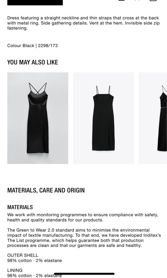 zara short dress with metal ring detail