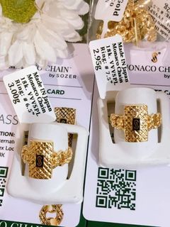 18K Japan  Gold Monaco rings