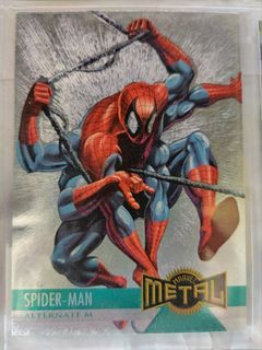 1995 Fleer Marvel Metal Alternate M Spider-Man Parallel