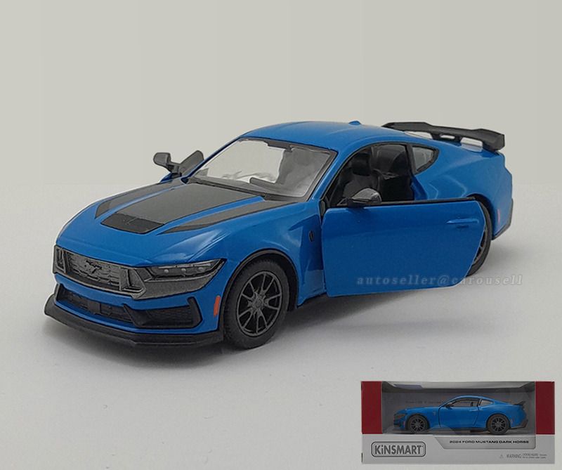 2024 Ford Mustang Dark Horse Metal Toy Diecast Collection Car - Blue