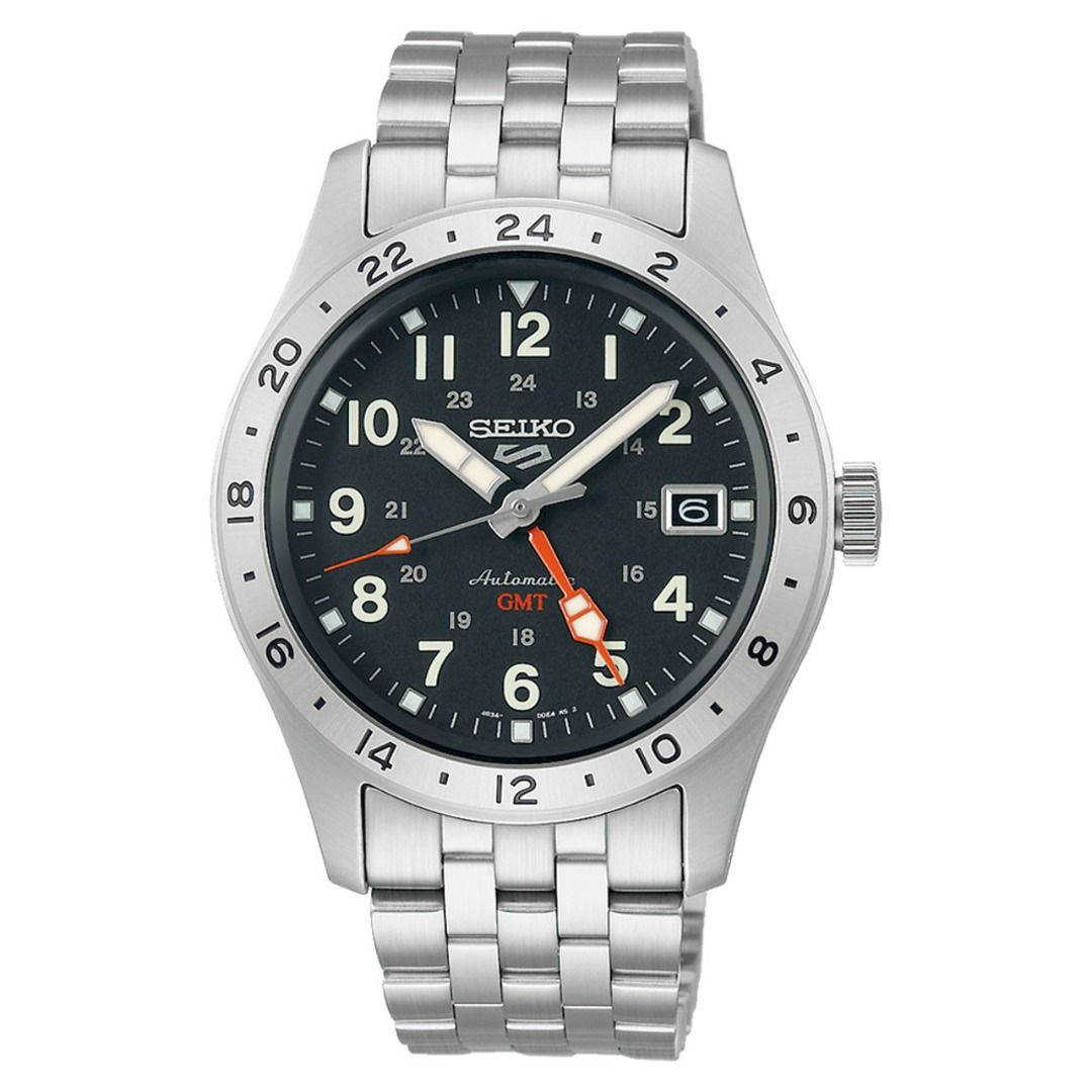 100 Seiko 5 Sports 5 SSK SSK023 SSK023K1 Stainless Steel Bracelet SS Band Jubilee Black GMT Automatic