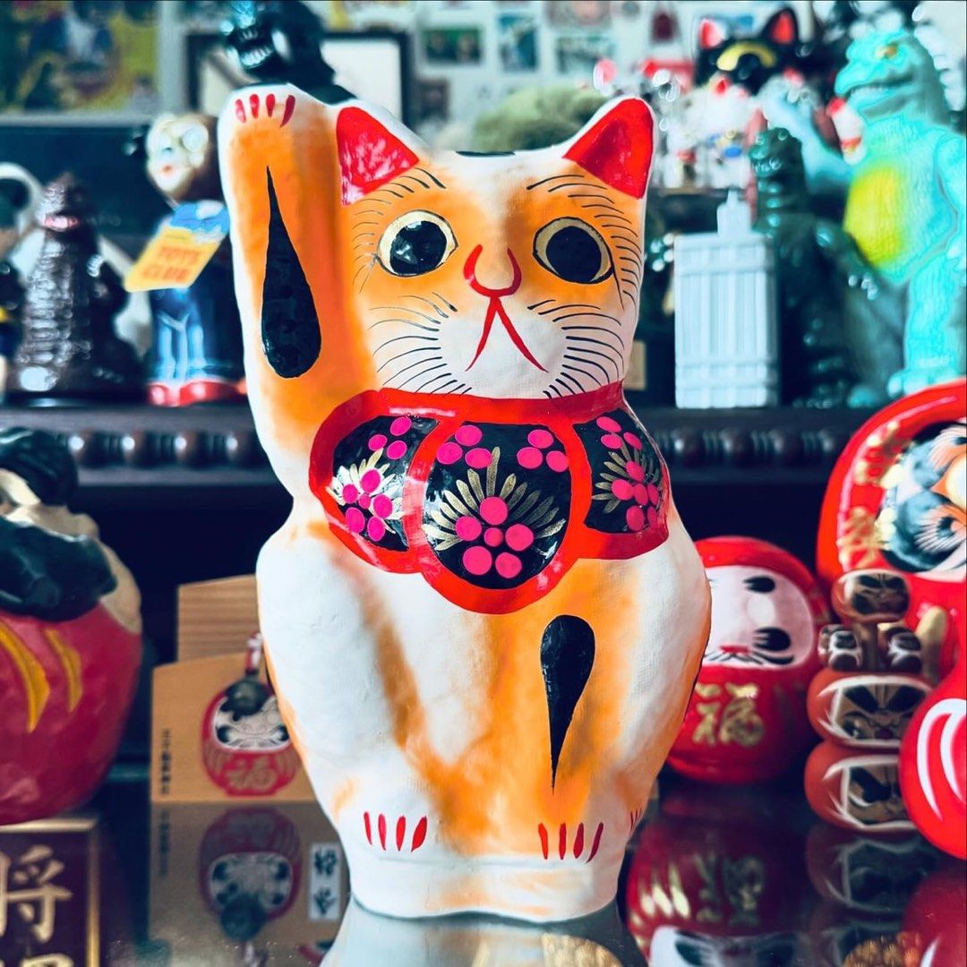 日本群馬県高崎市豊岡町豊岡張子豊岡招き猫豐岡張子豐岡招財貓貓右手