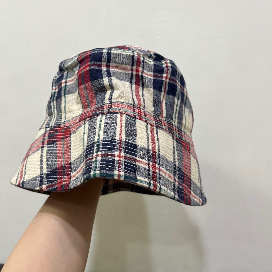 日本 infielder design 棉麻 格紋 漁夫帽 遮陽帽 帽子 日本製 照片瀏覽 6