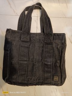 💯 Original Porter Black Denim Tote Bag