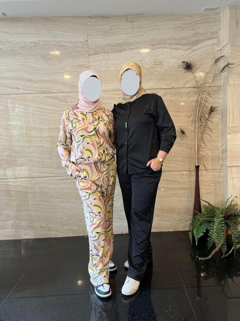 🇨🇷 Premium Coords (Category: Sets & Coordinates) located in Manila. Submitted by avenue.de.belle (Listing ID 1297313180, Image 2). Description: ❌ NO LAWBALLING ❌ Premium Coords ( Blouse & Pants) Imported from Bangkok, Thailand Premium fabric like satin/silk Free Size Fits S to XL Printed collared button down longsleeve & back waist garterized pants Top ⭕️ Bust: 41” to 42” Length: 24” Pants ⭕️ Waist: 27” to 33” Length: 37.5” 1. Pink aztec 2. Moc