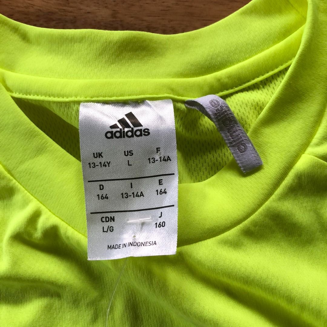 Adidas Climalite Neon Green Drifit Shirt Men s Fashion Tops Sets Tshirts Polo Shirts on Carousell