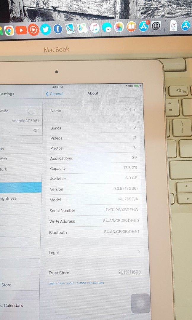 Apple iPad 2nd Gen For Your Kids (Category: iPad) located in Cavite. Submitted by jmy826 (Listing ID 1297370097, Image 3). Description: Apple iPad 2 For Kids 16GB Internal Wifi model Apple A5 Dual Core 9.7-inch LED Backlit Display in White Bezel Price: 2,400.0php. iPad comes with Original Apple Data Cable Descriptions, Smooth, touchy and responsive. All functions working. Power switch, vol rocker buttons, rotate/mute switch, home button, speaker,