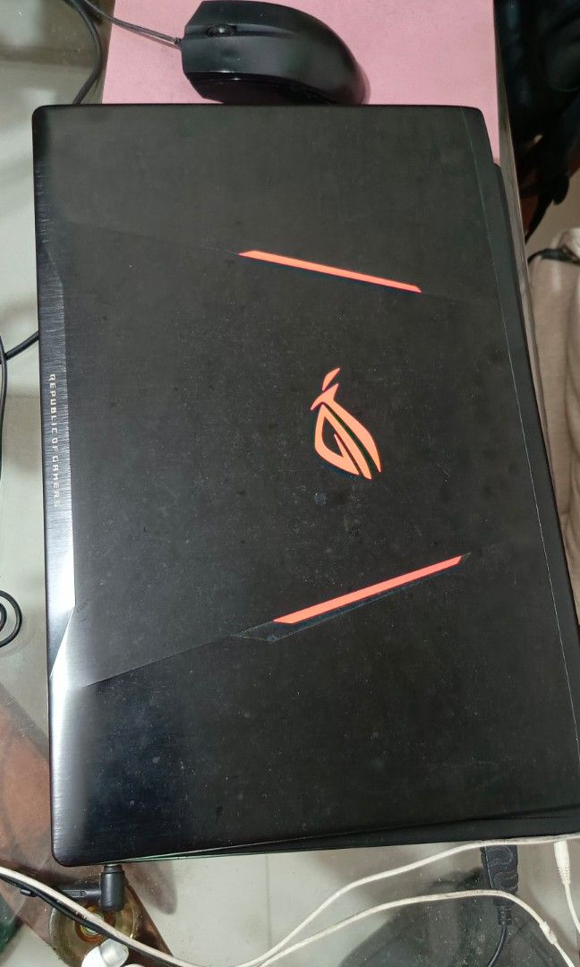 Asus ROG strix GL553VE (Category: Laptops & Notebooks) located in Manila. Submitted by ronzky19 (Listing ID 1297270965, Image 1). Description: RUSH working condition Asus Rog Strix Intel 7 GTX 1050Ti 256 ssd plus 1 TB HDD, windows 10 DDR5 with meet up Paco. manila issue only faded keyboard letters battery needs to be replaced.