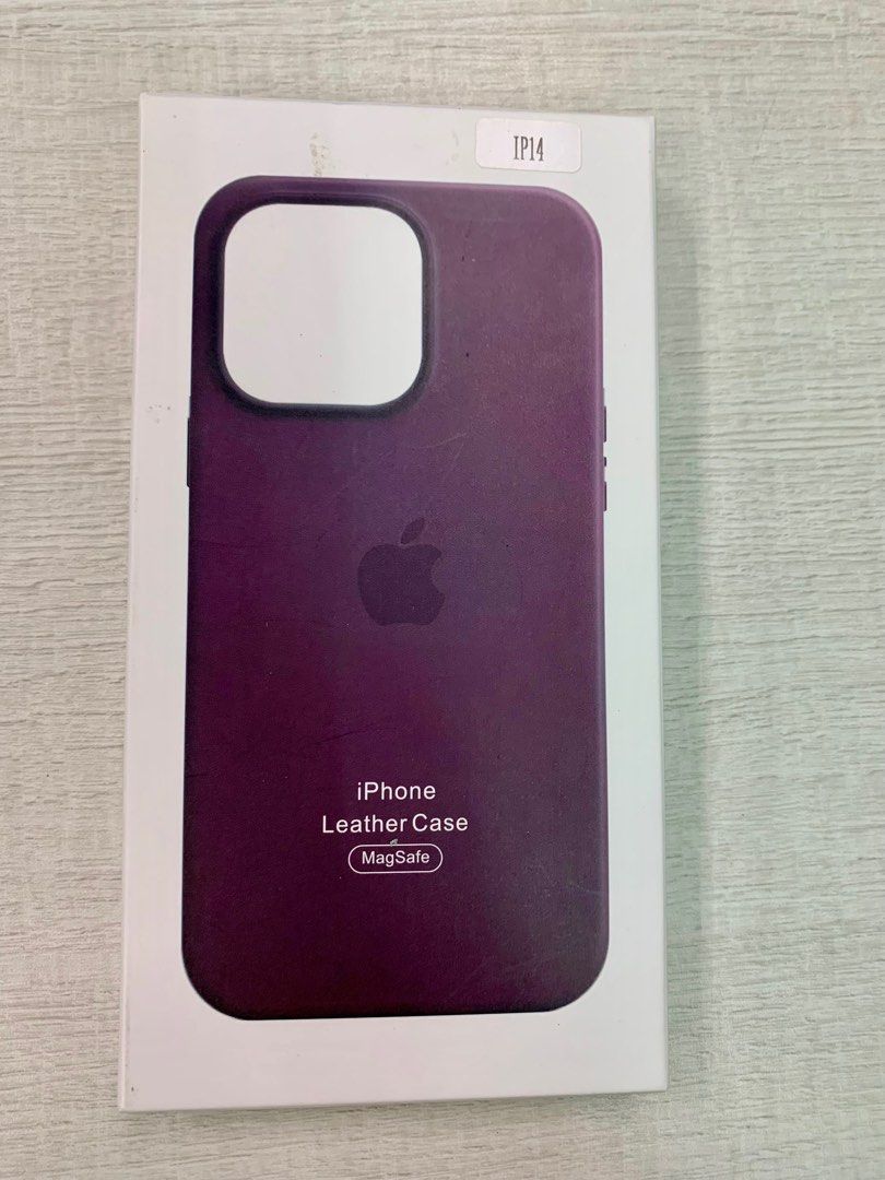 Authentic apple leather case dark cherry with magsafe for iphone 14 (Category: Cases & Sleeves) located in Davao. Submitted by pilmarmustdeclutter (Listing ID 1297256179, Image 3). Description: P300 excluding sf.