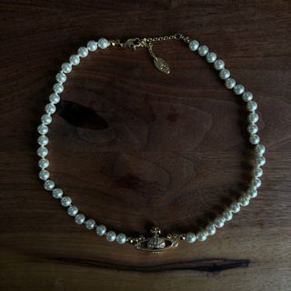 Authentic Vivienne Westwood Gold Pearl Necklace
