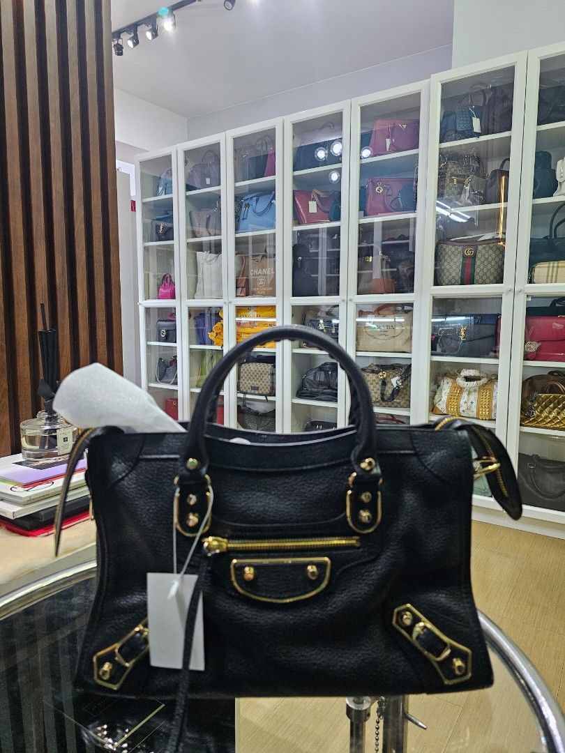 Balenciaga metallic edge small online