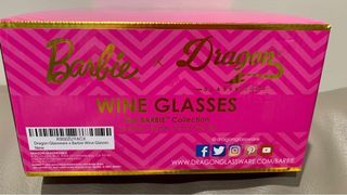 Barbie x dragons wine glasses