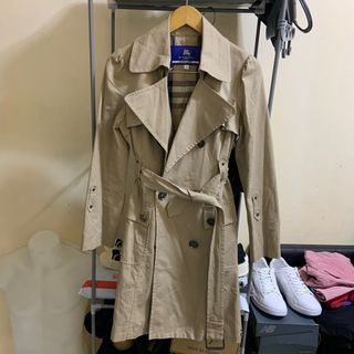 Burberry London Blue Label Trench Coat Beige Jacket