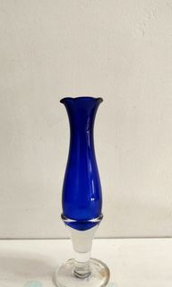 Cobalt Blue Crystal Vase