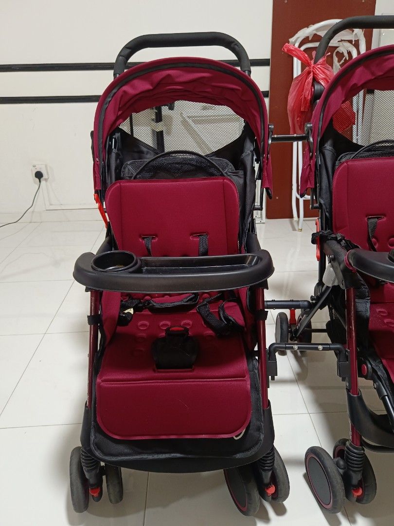 Elle baby double stroller top