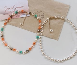 Flower beaded necklaces [winter & autumn]