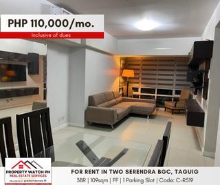 FOR RENT in Two Serendra BGC Taguig