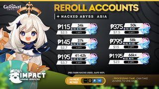 Genshin Impact Reroll Accounts 34k 37k 42k 50k 58k 66k Primogems