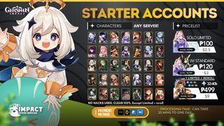 Genshin Impact Starter Accounts, Reroll accounts Solo character Limited
