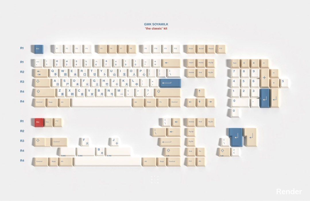 GMK Soyamilk Keycaps (Latin Alphas), Computers & Tech, Parts 