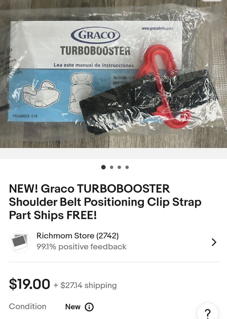 Graco Turbobooster Shoulderbelt Positioning Strap Babies Kids Going Out Car Seats on Carousell