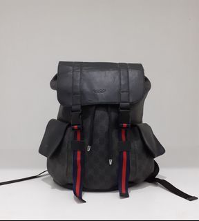 GUCCI MONOGRAM  COATED CANVAS&LEATHER  BACKPACK