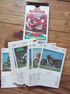 Heavy motorcycles ace trump card game