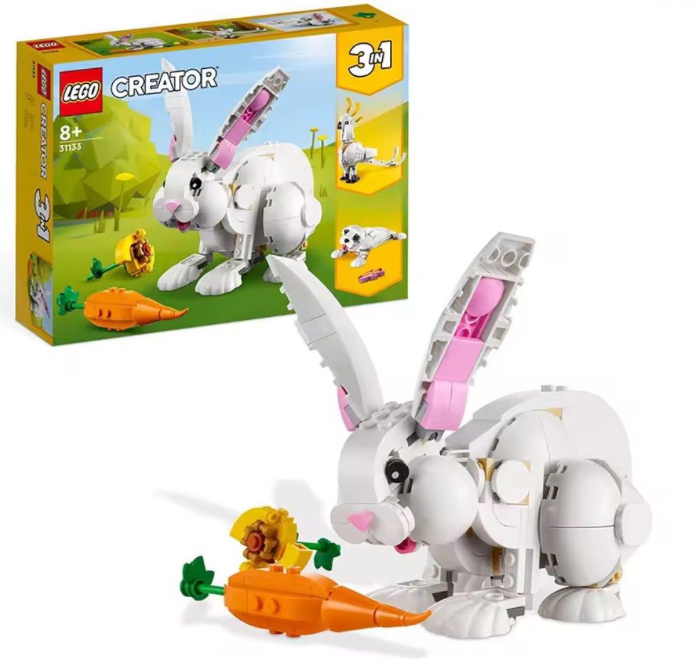Lego Creator 3 in 1 31133 White Rabbit (Category: Lego & Building Sets) located in Caloocan City. Submitted by tutuxo (Listing ID 1297279218, Image 1). Description: Sealed 258pcs Mall price: 1,499.