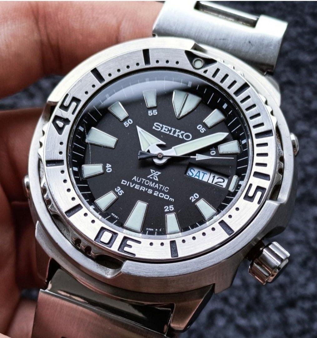 Lowest Price SEIKO PROSPEX BABY TUNA Men s SRP637 Automatic 24 Jewels Black Dial Stainless Steel Watch srp637 srp637k srp637k1 Birthday gift