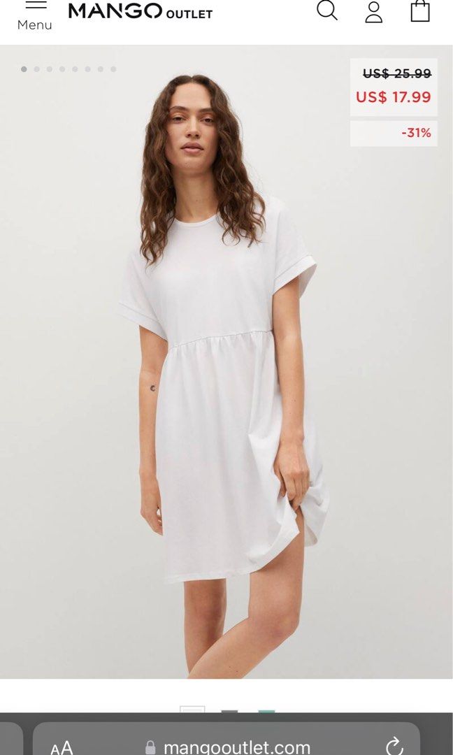 Mango Frill Cotton Dress