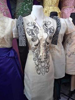 For RENT: Unique Modern Filipiniana Short Dress 