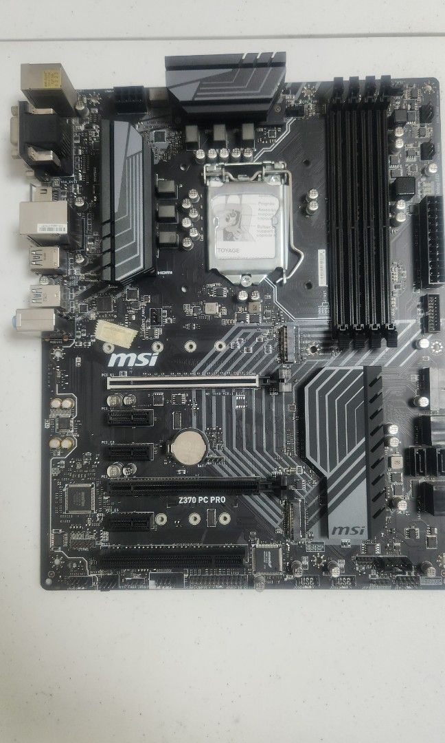 Msi z370 pc pro motherboard (Category: Computer Parts) located in Manila. Submitted by sound.solution (Listing ID 1297365401, Image 1). Description: msi z390 pc pro motherboard PROCESSOR Supports 9th / 8th Gen Intel® Core™ / Pentium® Gold / Celeron® processors for LGA 1151 socket CHIPSET Intel® Z370 Chipset MEMORY 4 x DDR4 memory slots, support up to 64GB Supports 4000+(OC)/ 3866(OC)/ 3733(OC)/ 3600(OC)/ 3466(OC)/ 3400(OC)/ 3333(OC)/ 3300(OC)/ 32